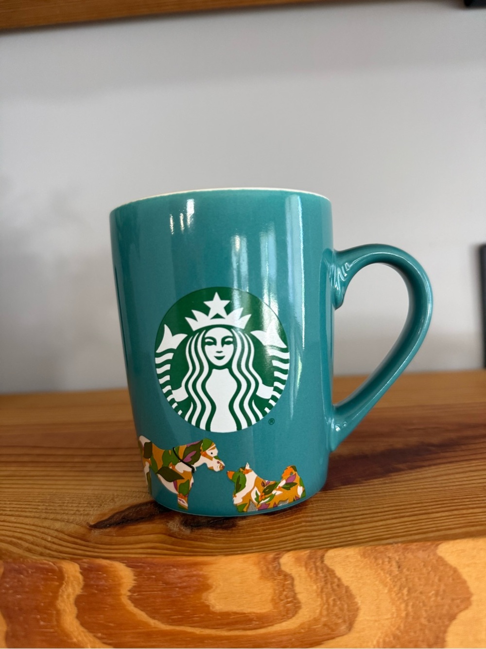 Starbucks 2020 Turquoise Dog Mug 10 oz Ceramic Coffee Cup